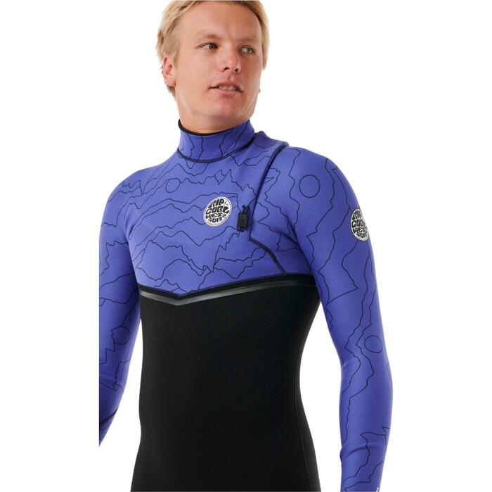 2024 Rip Curl Mens E Bomb 4/3mm Zip Free Wetsuit 14TMFS - Wild Berry